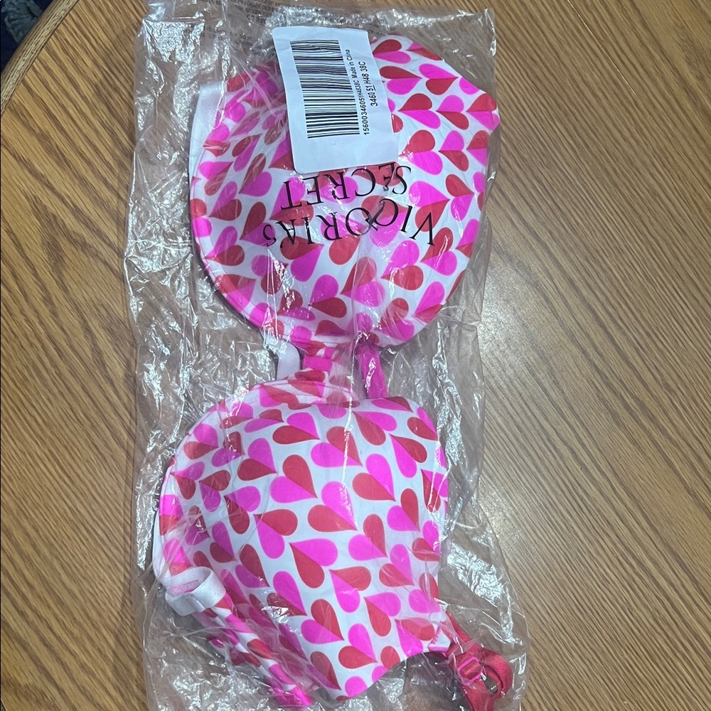 Victoria's Secret Pink Heart Pattern Bikini Top